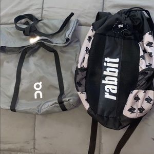 On and rabbit backpacks